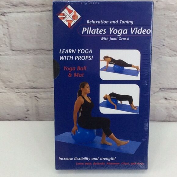 Jami Grassi Yoga Pilates Workout VHS 2001 Relaxation and Toning Yoga w/Props NIP - Picture 1 of 2